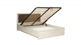Кровать двуспальная Сохо(бетон пайн белый/под-мех/1644) в Нерюнгри - neryungri.katalogmebeli.com | фото 2
