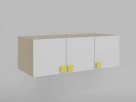 Антресоль на шкаф 3-х створчатый Клаксон без машинок (Белый/корпус Клен) в Нерюнгри - neryungri.katalogmebeli.com | фото