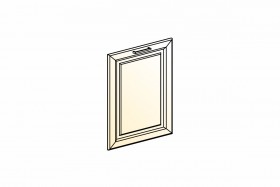 Атланта Дверь глухая L600 (эмаль) (Белый глянец патина золото) в Нерюнгри - neryungri.katalogmebeli.com | фото