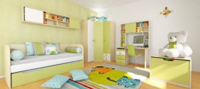 Детская комната Эппл (Зеленый/Белый/корпус Клен) в Нерюнгри - neryungri.katalogmebeli.com | фото 5