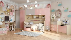 Детская комната Грэйси (Розовый/Серый/корпус Клен) в Нерюнгри - neryungri.katalogmebeli.com | фото 13