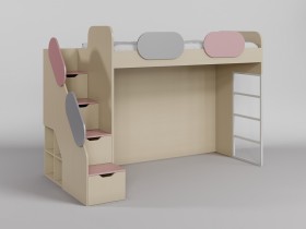 Детская комната Грэйси (Розовый/Серый/корпус Клен) в Нерюнгри - neryungri.katalogmebeli.com | фото 10