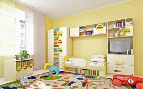 Детская комната Клаксон (Бежевый/корпус Клен) в Нерюнгри - neryungri.katalogmebeli.com | фото 2