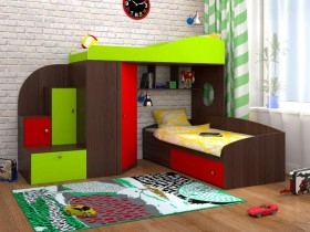 Детская кровать-чердак Кадет-2 в Нерюнгри - neryungri.katalogmebeli.com | фото