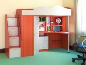Детская кровать-чердак Пионер-1 в Нерюнгри - neryungri.katalogmebeli.com | фото