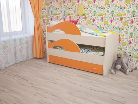 Кровать детская Радуга 1600 Млечный дуб/Венге в Нерюнгри - neryungri.katalogmebeli.com | фото 3