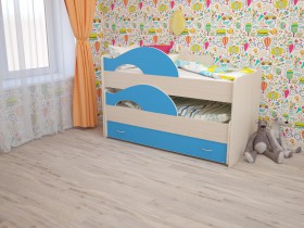 Кровать детская Радуга 1600 Млечный дуб/Венге в Нерюнгри - neryungri.katalogmebeli.com | фото 4