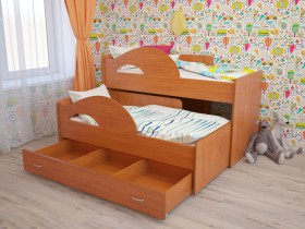 Кровать детская Радуга 1600 Млечный дуб/Венге в Нерюнгри - neryungri.katalogmebeli.com | фото 6