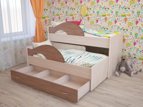 Кровать детская Радуга 1600 Млечный дуб/Венге в Нерюнгри - neryungri.katalogmebeli.com | фото 7