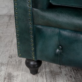 Диван кожаный Лофт Честер (темно-зеленый) в Нерюнгри - neryungri.katalogmebeli.com | фото 2