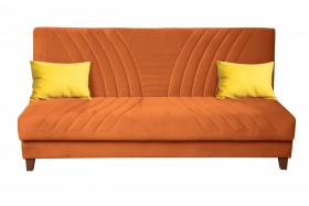 Диван-кровать "Бэлла" (велюр нео терра/подушки микровелюр желтый) в Нерюнгри - neryungri.katalogmebeli.com | фото 3