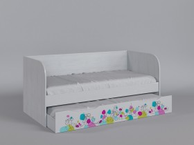 Диван-кровать Флёр (Белый/корпус Выбеленное дерево) в Нерюнгри - neryungri.katalogmebeli.com | фото 1