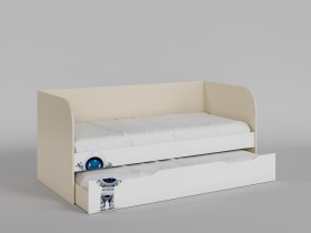 Диван-кровать Санни (Белый/корпус Клен) в Нерюнгри - neryungri.katalogmebeli.com | фото