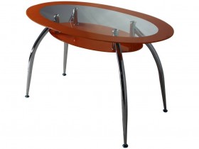 DT 445 стол обеденный, оранжевый 1200*700, ноги крашеные в Нерюнгри - neryungri.katalogmebeli.com | фото