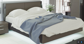 Двуспальная кровать «Наоми» (Фон серый, Джут) в Нерюнгри - neryungri.katalogmebeli.com | фото