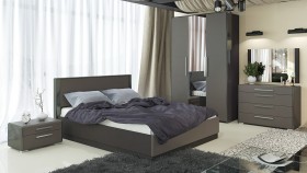 Двуспальная кровать «Наоми» (Фон серый, Джут) в Нерюнгри - neryungri.katalogmebeli.com | фото 5