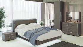 Двуспальная кровать «Наоми» (Фон серый, Джут) в Нерюнгри - neryungri.katalogmebeli.com | фото 6