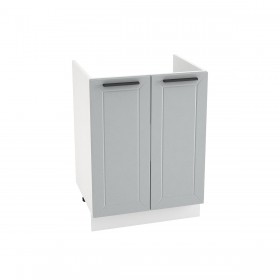 Шкаф нижний под мойку Глетчер 2 двери ШНМ-600 (корпус белый) в Нерюнгри - neryungri.katalogmebeli.com | фото
