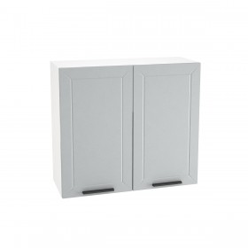 Шкаф верхний 2 двери Глетчер ШВ-800 (Гейнсборо Силк/корпус белый) в Нерюнгри - neryungri.katalogmebeli.com | фото