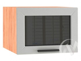 Шкаф верхний Глетчер ШВГС 510 (Гейнсборо силк/дуб крафт/горизонт/стекло) в Нерюнгри - neryungri.katalogmebeli.com | фото