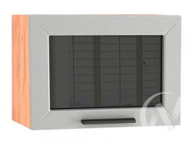 Шкаф верхний Глетчер ШВГС- 500 (Гейнсборо Силк/дуб крафт золотой/горизонт/стекло) в Нерюнгри - neryungri.katalogmebeli.com | фото