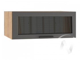 Шкаф верхний Глетчер ШВГС 810 (Маренго Силк/дуб крафт золотой/горизонт/стекло) в Нерюнгри - neryungri.katalogmebeli.com | фото