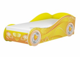 Кровать одноместная  Авто-3-2 с рисунком Пинк Желтый в Нерюнгри - neryungri.katalogmebeli.com | фото 1