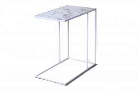 Журнальный столик Stone 018 (Прямоугольный) Металл/Керамика 500 Белый в Нерюнгри - neryungri.katalogmebeli.com | фото