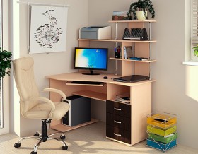 Компьютерный стол Форест NEW (венге/лоредо) в Нерюнгри - neryungri.katalogmebeli.com | фото