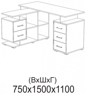 Компьютерный стол угловой СКМУ-3 белый в Нерюнгри - neryungri.katalogmebeli.com | фото 2