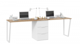 Комплект столов письменных с 1 тумбой универсальной «Порто» в Нерюнгри - neryungri.katalogmebeli.com | фото