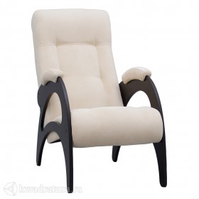 Кресло для отдыха Неаполь Модель 9 без лозы (Венге-эмаль/Ткань Ваниль Verona Vanilla) в Нерюнгри - neryungri.katalogmebeli.com | фото