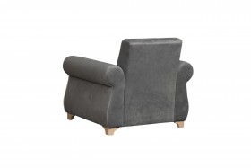 Кресло для отдыха "Порто" (велюр графит / микровельвет крем) в Нерюнгри - neryungri.katalogmebeli.com | фото 8