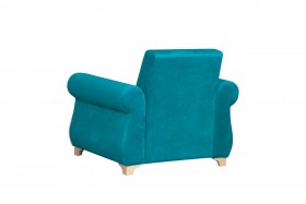 Кресло для отдыха "Порто" (велюр киви бирюза / микровельвет крем) в Нерюнгри - neryungri.katalogmebeli.com | фото 4