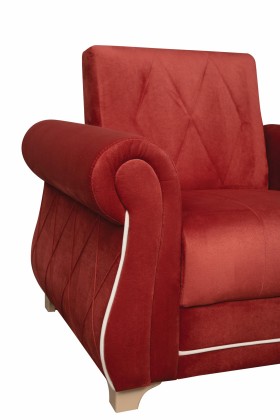 Кресло для отдыха "Порто" (микровелюр Гавайи бордо / микровельвет крем)/осн. в Нерюнгри - neryungri.katalogmebeli.com | фото 6