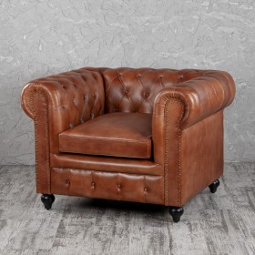 Кресло кожаное Лофт Честер (кожа) в Нерюнгри - neryungri.katalogmebeli.com | фото 1
