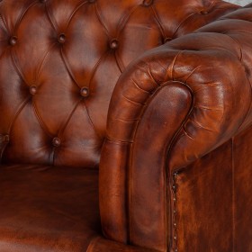 Кресло кожаное Лофт Честер-Нью (Коричневый, Рыжий) в Нерюнгри - neryungri.katalogmebeli.com | фото 4