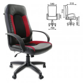 Кресло офисное BRABIX Strike EX-525 (черно-красный) в Нерюнгри - neryungri.katalogmebeli.com | фото 1