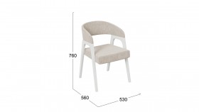 Кресло «Техас 1» (Белый матовый/Микровелюр Jercy Cream №208) в Нерюнгри - neryungri.katalogmebeli.com | фото 2
