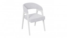Кресло «Техас 1» (Белый матовый/Микровелюр Jercy Silver №210) в Нерюнгри - neryungri.katalogmebeli.com | фото