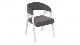 Кресло «Техас 1» (Белый матовый/Микровелюр Jercy Stone №209) в Нерюнгри - neryungri.katalogmebeli.com | фото