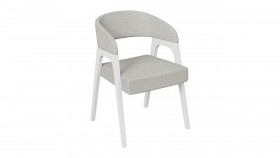 Кресло «Техас 1» (Белый матовый/Шенилл Estetica Moonstone №221) в Нерюнгри - neryungri.katalogmebeli.com | фото