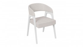 Кресло «Техас 1» (Белый матовый/Шенилл Estetica Vanille №220) в Нерюнгри - neryungri.katalogmebeli.com | фото 1