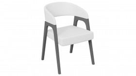 Кресло «Техас 1» (Графит/Экокожа Белый №66) в Нерюнгри - neryungri.katalogmebeli.com | фото