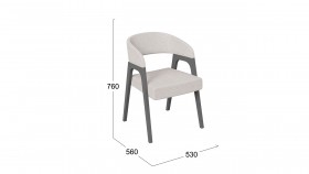 Кресло «Техас 1» (Графит/Шенилл Estetica Vanille №220) в Нерюнгри - neryungri.katalogmebeli.com | фото 2