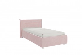 Кровать 0.9 Альба с основанием (Нежно-розовый велюр) в Нерюнгри - neryungri.katalogmebeli.com | фото