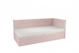 Кровать 0.9 Альба Тахта (Нежно-розовый велюр) в Нерюнгри - neryungri.katalogmebeli.com | фото