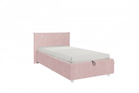 Кровать 0.9 Бест (Нежно-розовый велюр/под-мех) в Нерюнгри - neryungri.katalogmebeli.com | фото 1