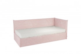 Кровать 0.9 Бест Тахта (Нежно-розовый велюр) в Нерюнгри - neryungri.katalogmebeli.com | фото