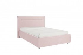 Кровать 1,2 Альба с основанием (Нежно-розовый велюр) в Нерюнгри - neryungri.katalogmebeli.com | фото 1
